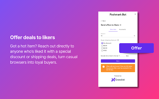 Free Poshmark Bot by Crosslist screenshot 1