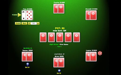 Free Texas Holdem Poker screenshot 1