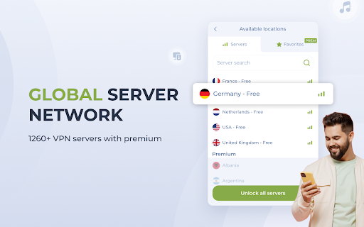 Free VPN Proxy and ad blocker - Planet VPN screenshot 1
