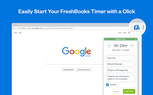 FreshBooks Time Tracker screenshot 1