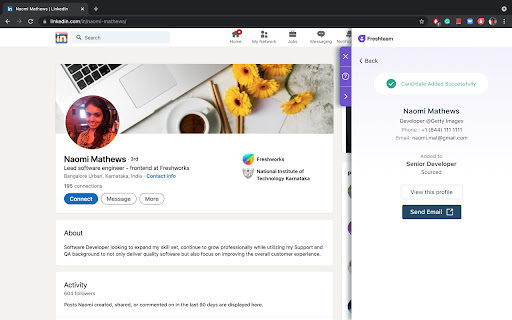 Freshteam Sourcing Extension screenshot 1