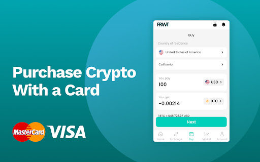 FRWT Secure DeFi Crypto Wallet screenshot 1