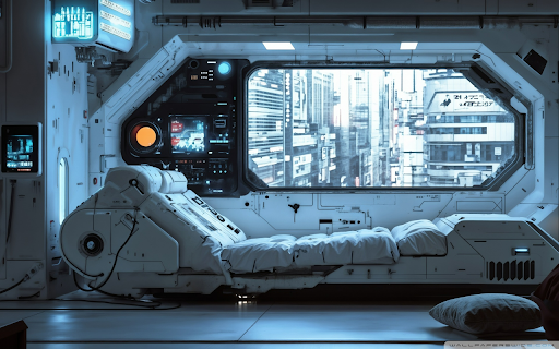 Futuristic City Bedroom screenshot 1