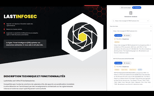Gatewatcher CTI screenshot 1