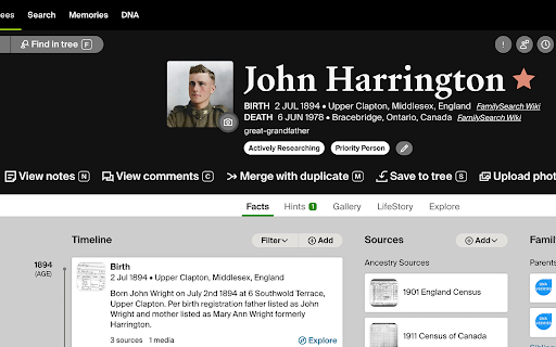 Genealogy Assistant screenshot 1