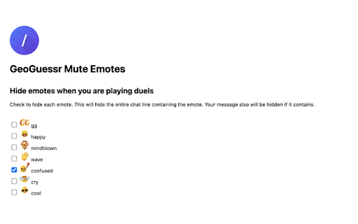 GeoGuessr Mute Emotes screenshot 1