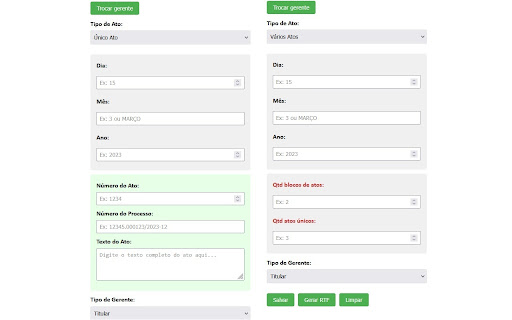 Gerador de Ato RTF screenshot 1