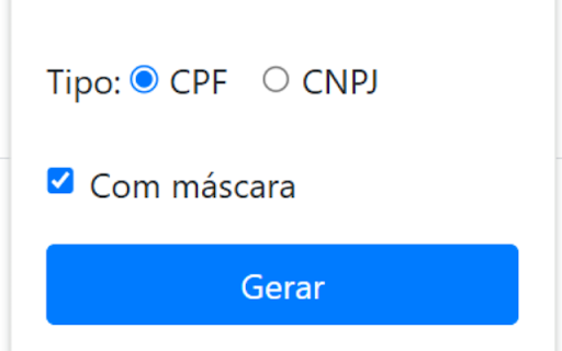 Gerador de CPF/CNPJ screenshot 1