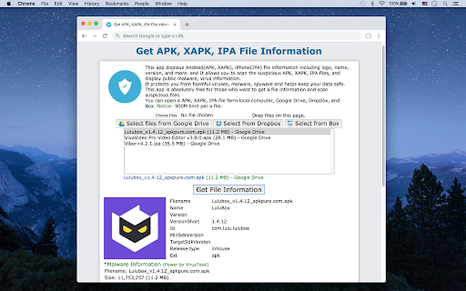 Get APK, XAPK, IPA File Information screenshot 1