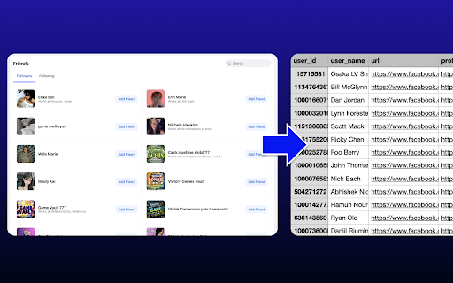 GetGrowthUp: Facebook Friends Extractor screenshot 1
