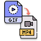 GIF to MP4 logo