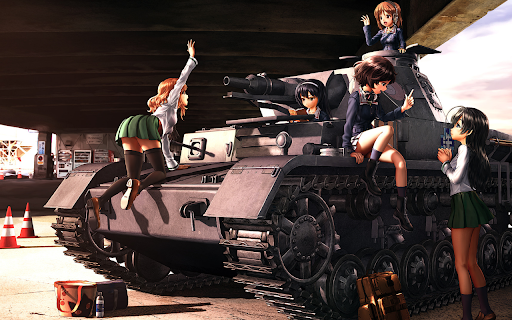Girls und panzer 01 - 1366x768 screenshot 1