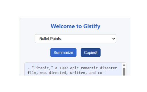 Gistify screenshot 1