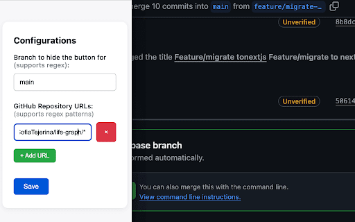 GitHub S&M Blocker screenshot 1