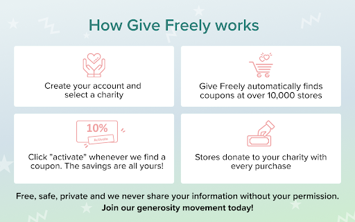 Give Freely: You Save, We Give, Charities Win screenshot 1
