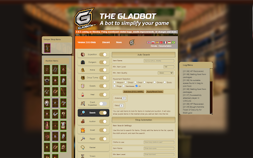 Gladiatus Bot - Gladbot screenshot 1