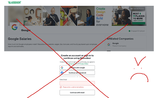 Glassdoor Mallet - paywall remover screenshot 1