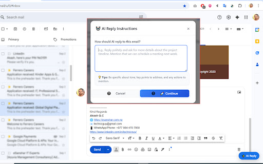 Gmail AI Reply Helper screenshot 1