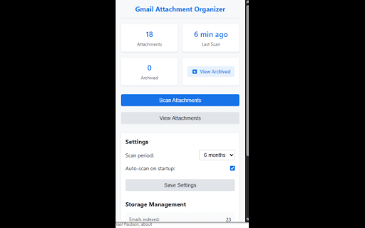Gmail Attachment Organizer screenshot 1