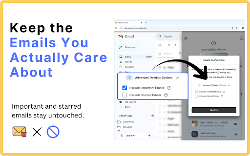 Gmail Mass Unsubscribe & Delete Emails - InboxPurge screenshot 1