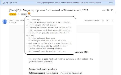 Gmail Summary screenshot 1