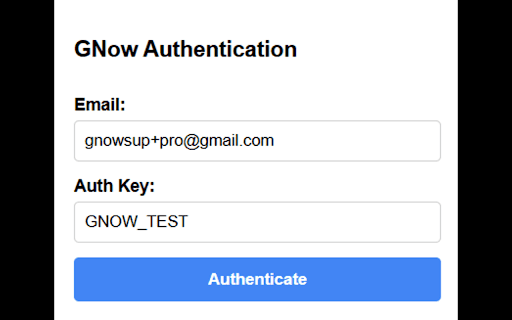 GNow Authentication Manager screenshot 1