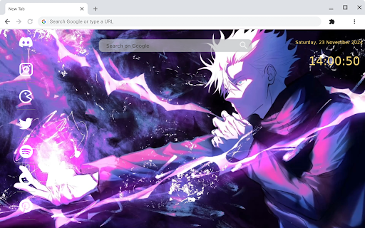 Gojo Satoru Hollow Purple: Powerful Live Wallpaper for Chrome! screenshot 1