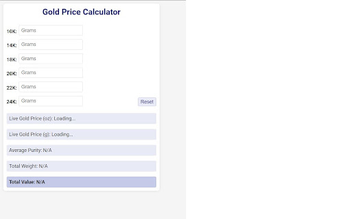 Gold Calculator screenshot 1