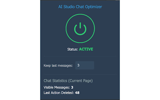 Google AI Studio Chat Optimizer screenshot 1
