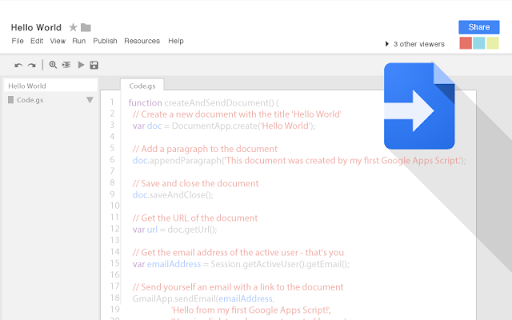 Google Apps Script screenshot 1