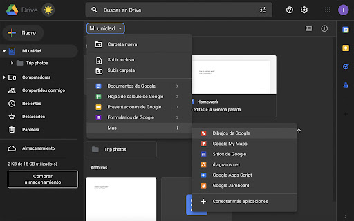 Google Drive Dark Mode screenshot 1