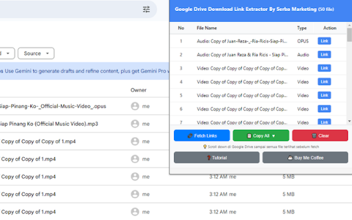 Google Drive Download Link Extractor screenshot 1