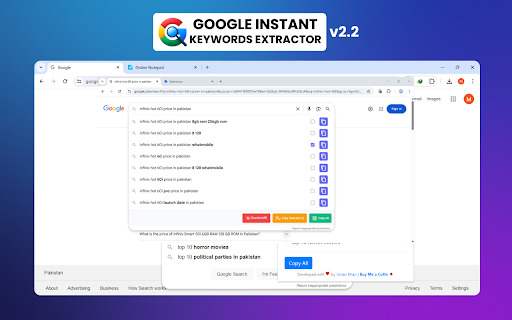 Google Instant Keywords Extractor screenshot 1