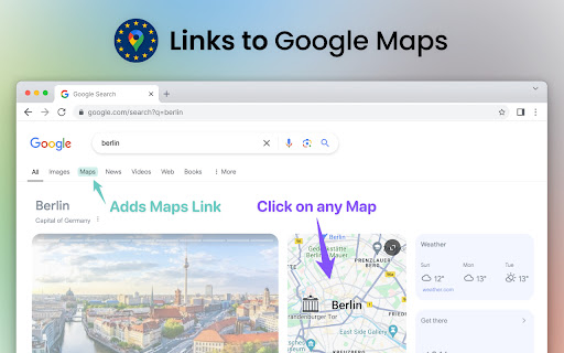 Google Maps Buttons in Google Search screenshot 1