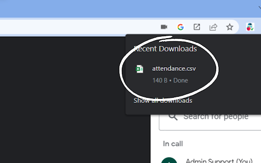 Google Meet Attendance Tracker (new) screenshot 1