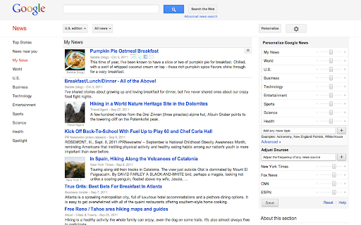 Google News screenshot 1