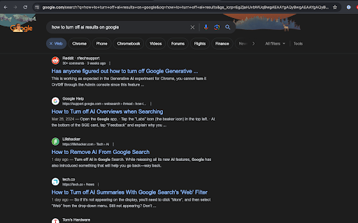 Google Search Bypass AI screenshot 1