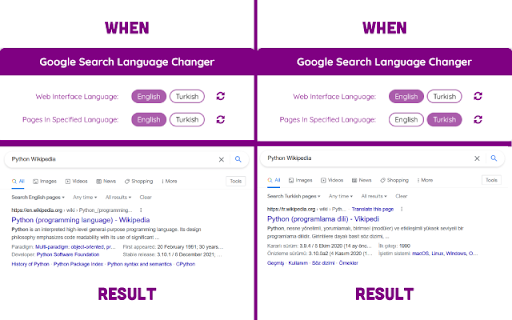 Google Search Language Changer screenshot 1