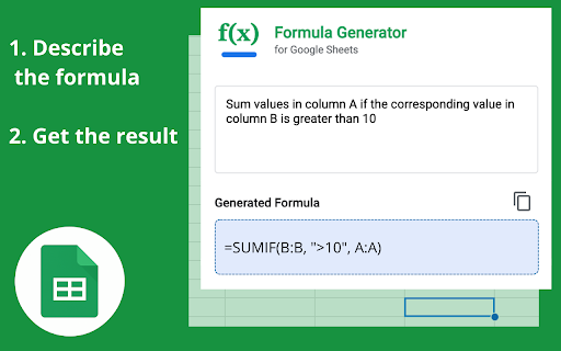 Google Sheets Formula Generator screenshot 1