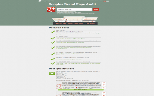 GPlus Business Page Audit Tool screenshot 1