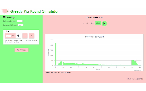 Greedy Pig Round Simulator screenshot 1