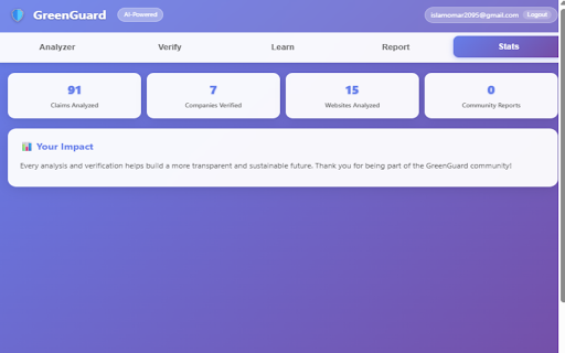 GreenGuard - AI Environmental Claim Verification screenshot 1