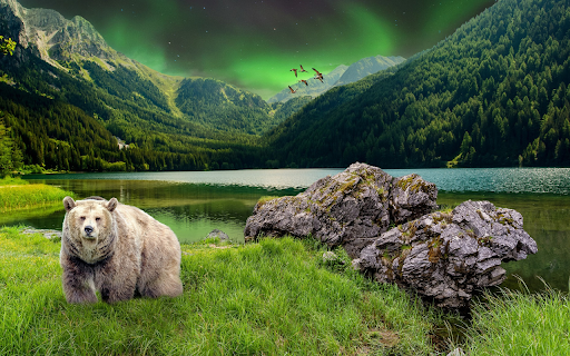 Grizzly bear under the mountain screenshot 1