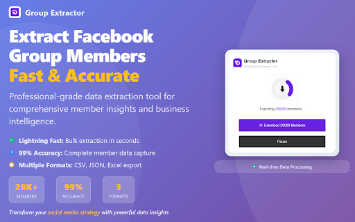Group Members Extractor & CSV Exporter - AoLeads.com screenshot 1