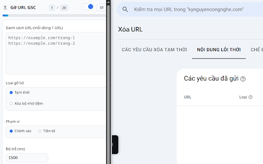 GSC Removals Automator screenshot 1