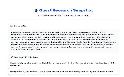 Guest Research Snapshot screenshot 1