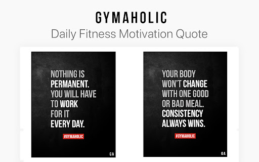 Gymaholic: Fitness Workout Motivation Quotes screenshot 1