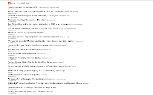 Hacker News Lite screenshot 1