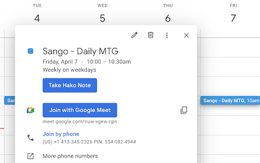 Hako Calendar screenshot 1