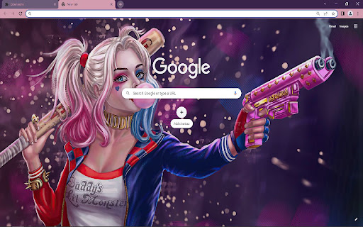 Harley Quinn 3 Browser Theme screenshot 1